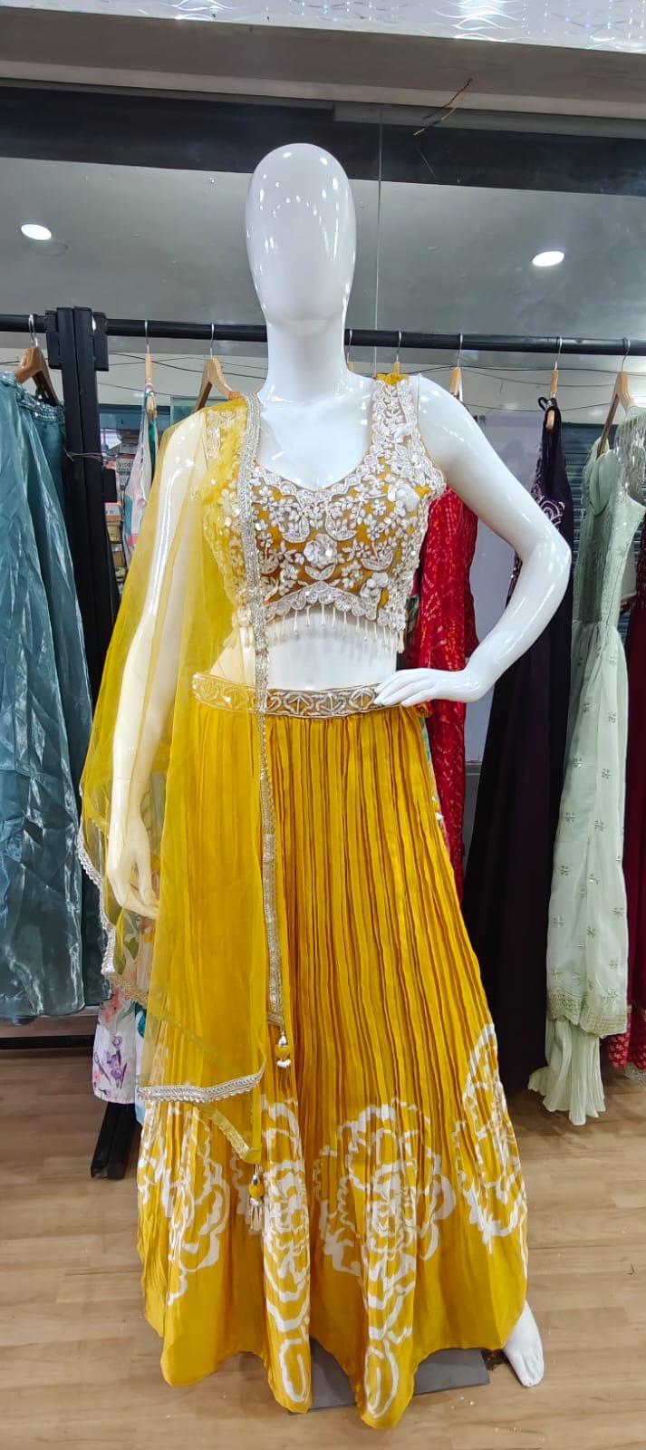 Yellow Floral Lehenga