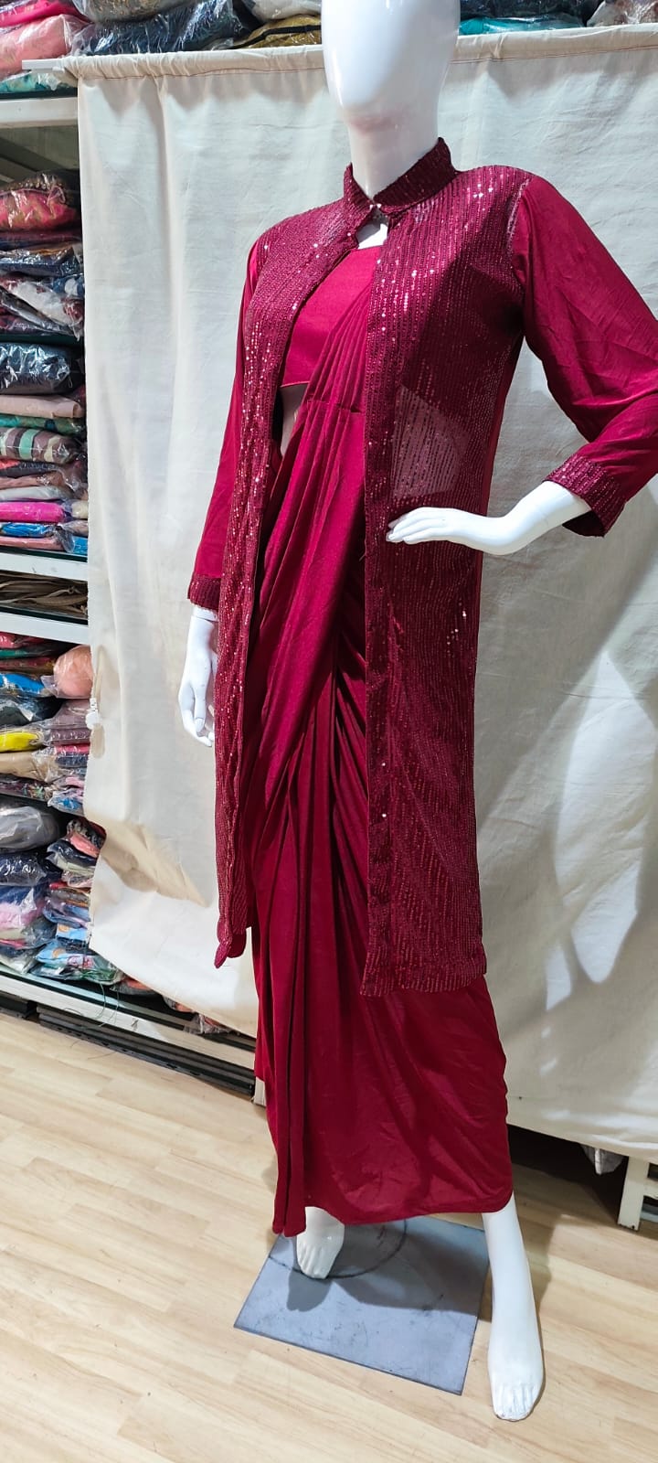 Blood Red one min sarees