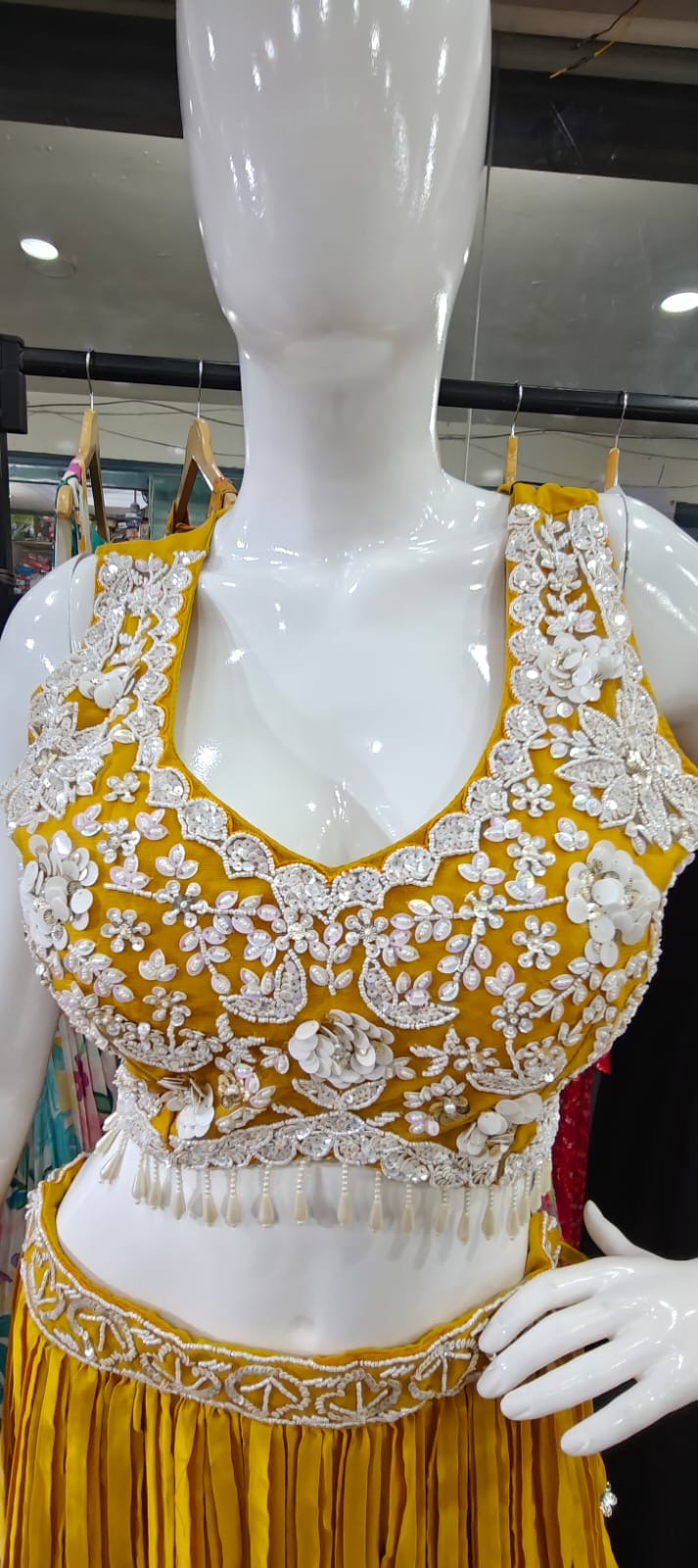 Yellow Floral Lehenga