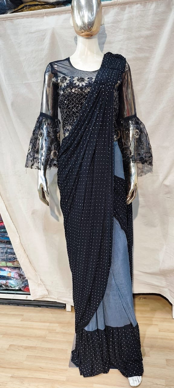 Designer cocktail one min saree
