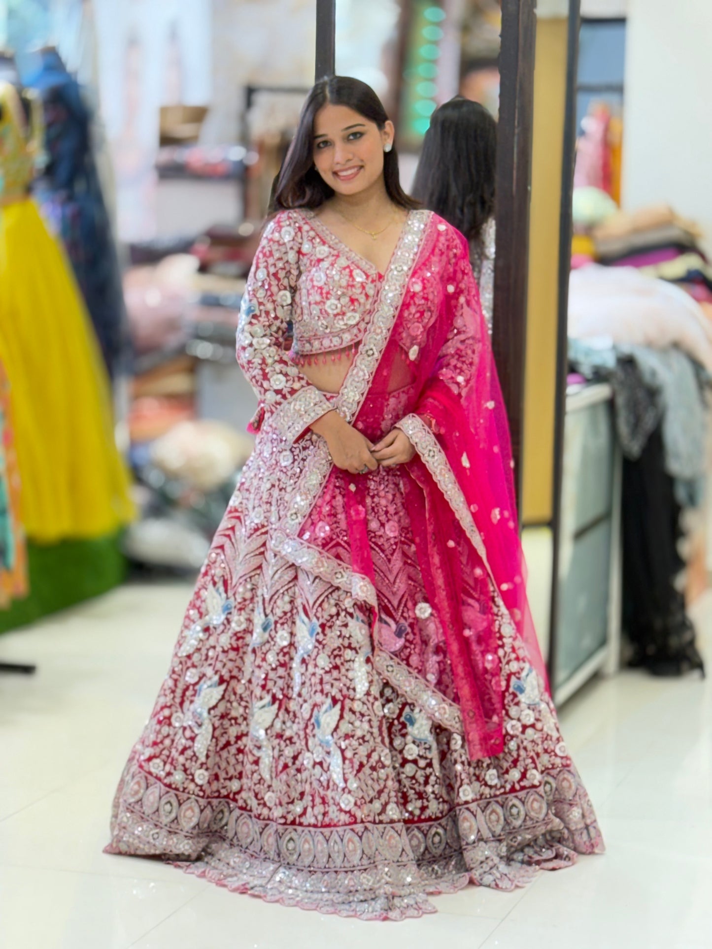 Pink bridal Lehenga