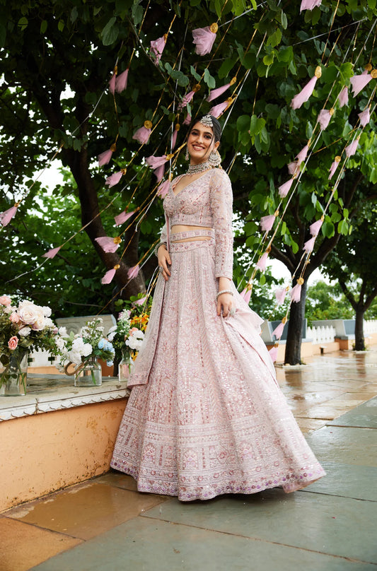 Pink bridal lehenga