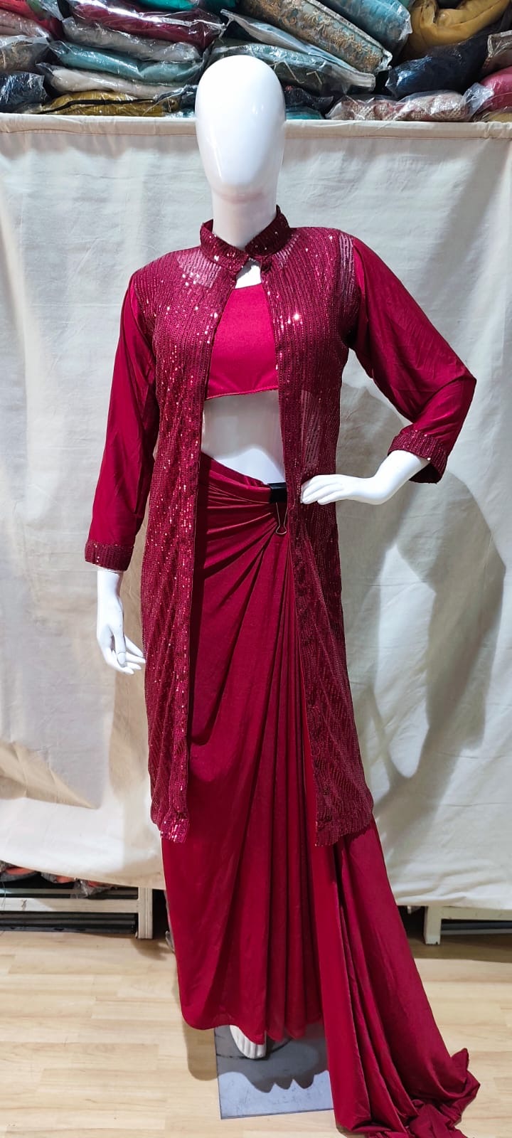 Blood Red one min sarees