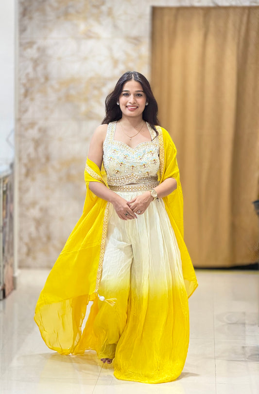 Yellow jacket indo western