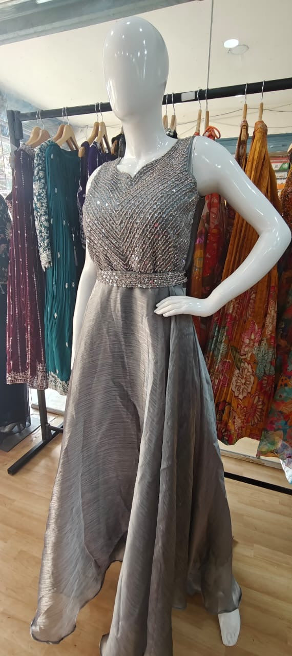 Dazzling Grey Gown