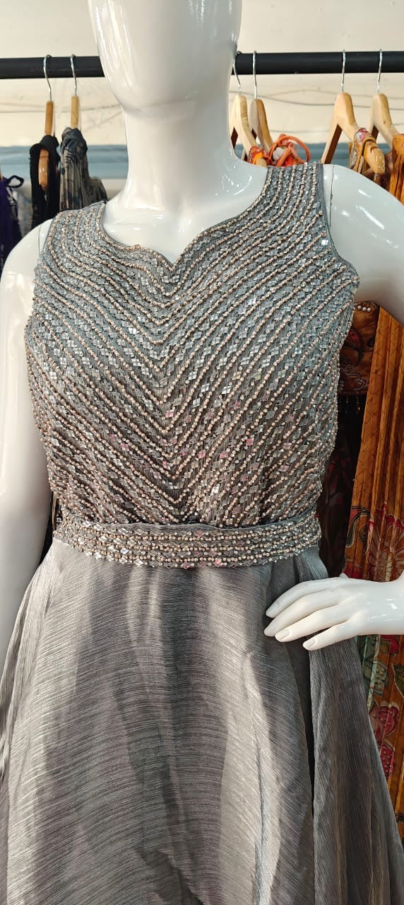 Dazzling Grey Gown