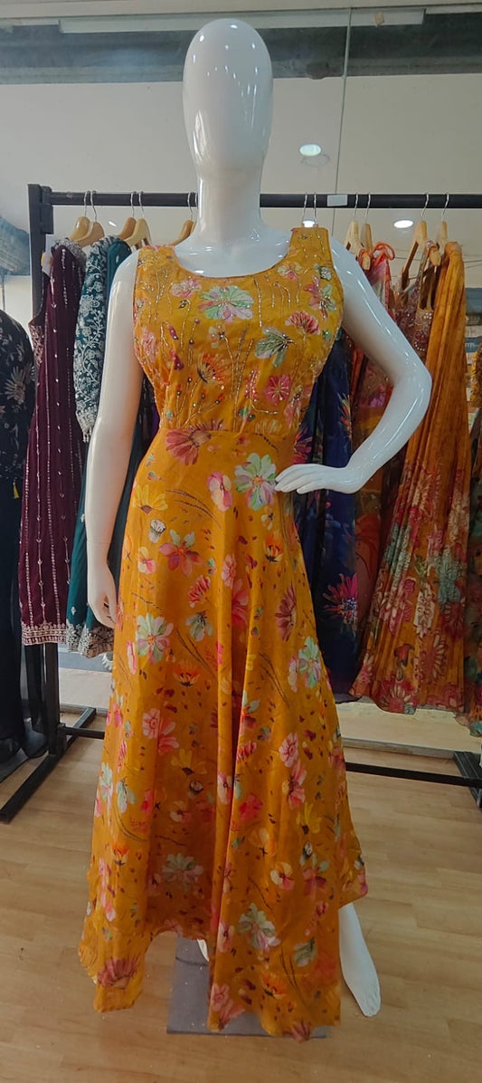 Yellow gown