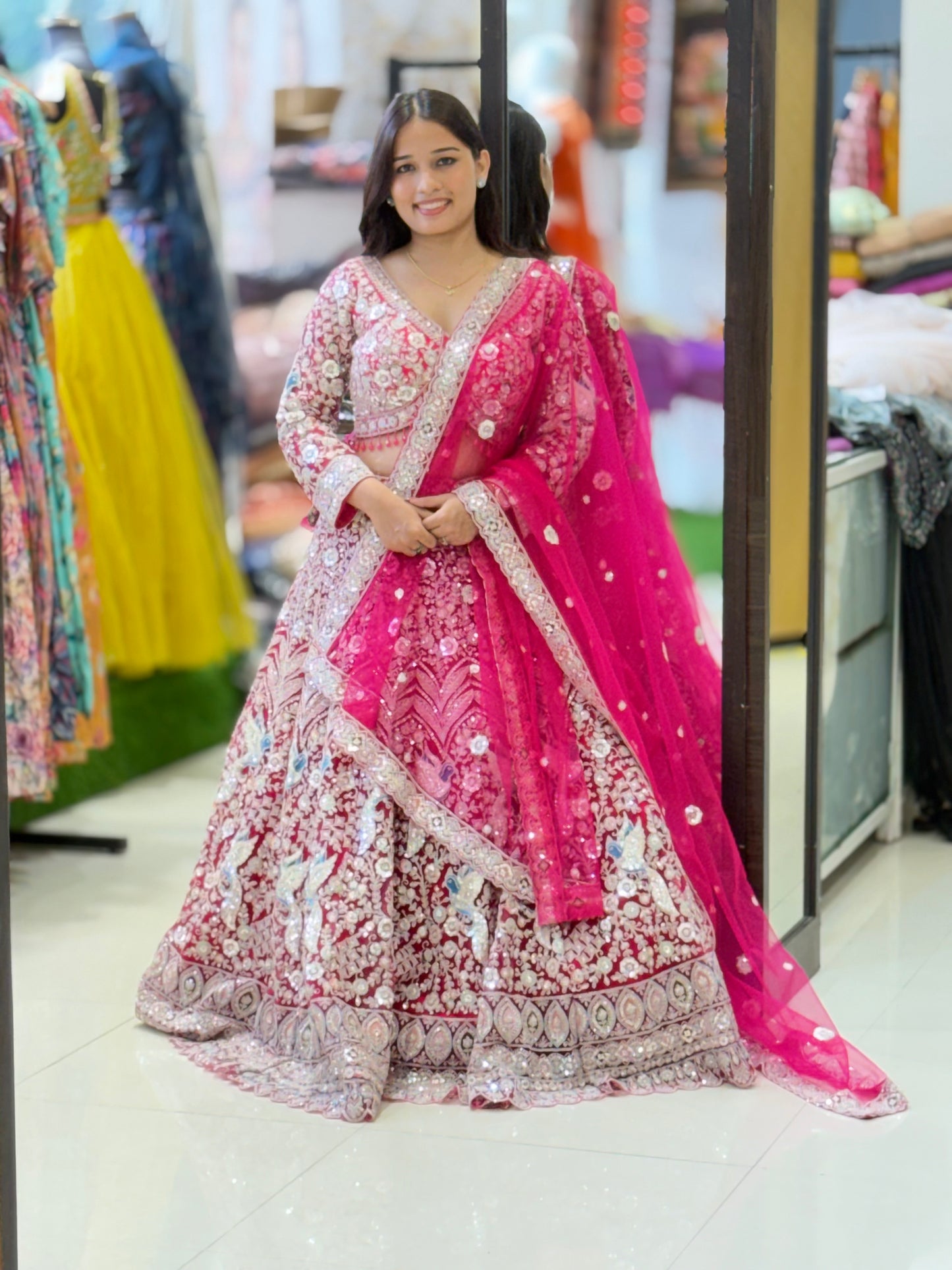 Pink bridal Lehenga
