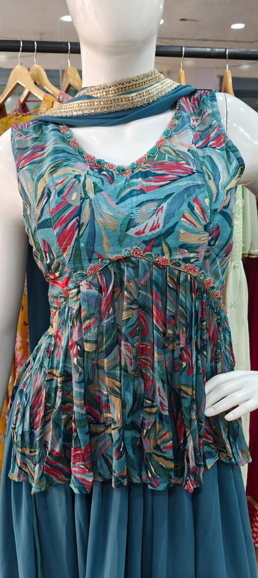Abstract peplum set