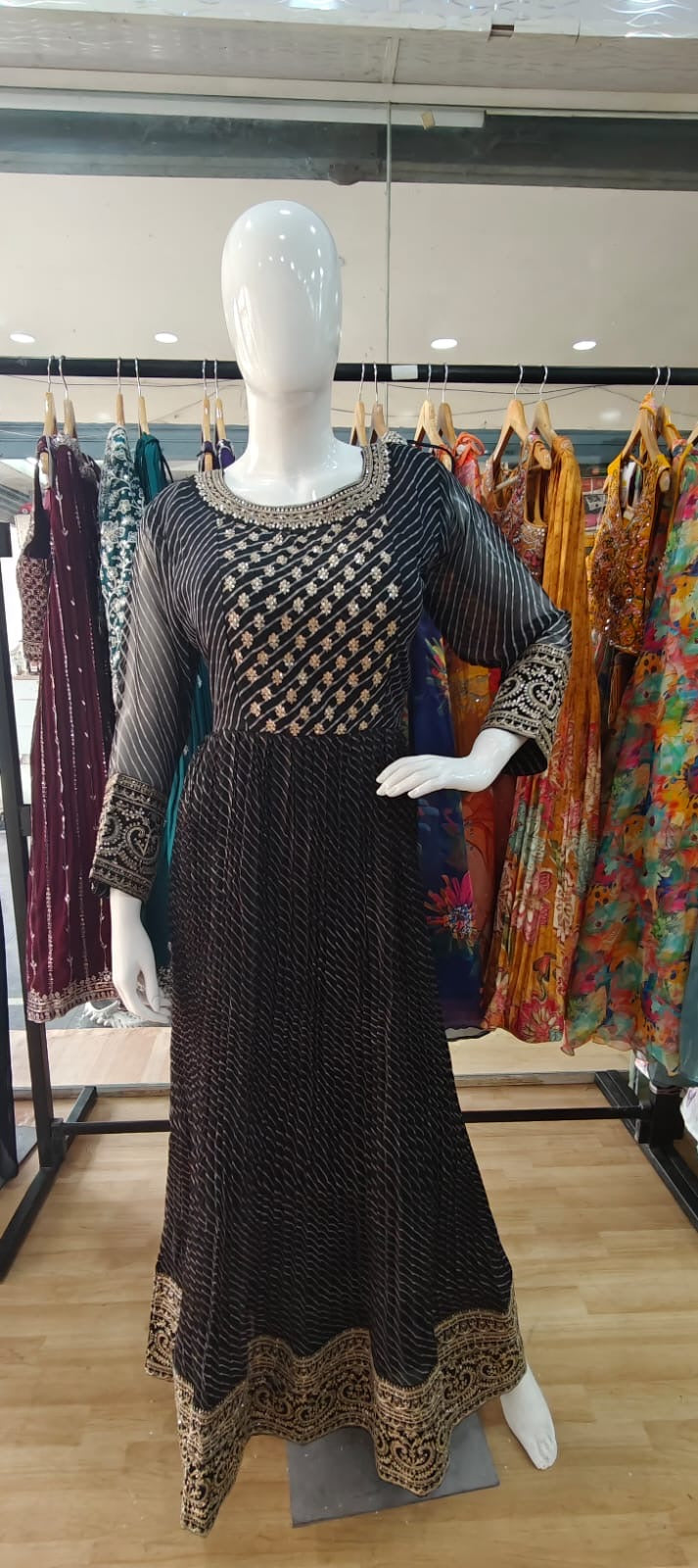 Black lehenriya Gown