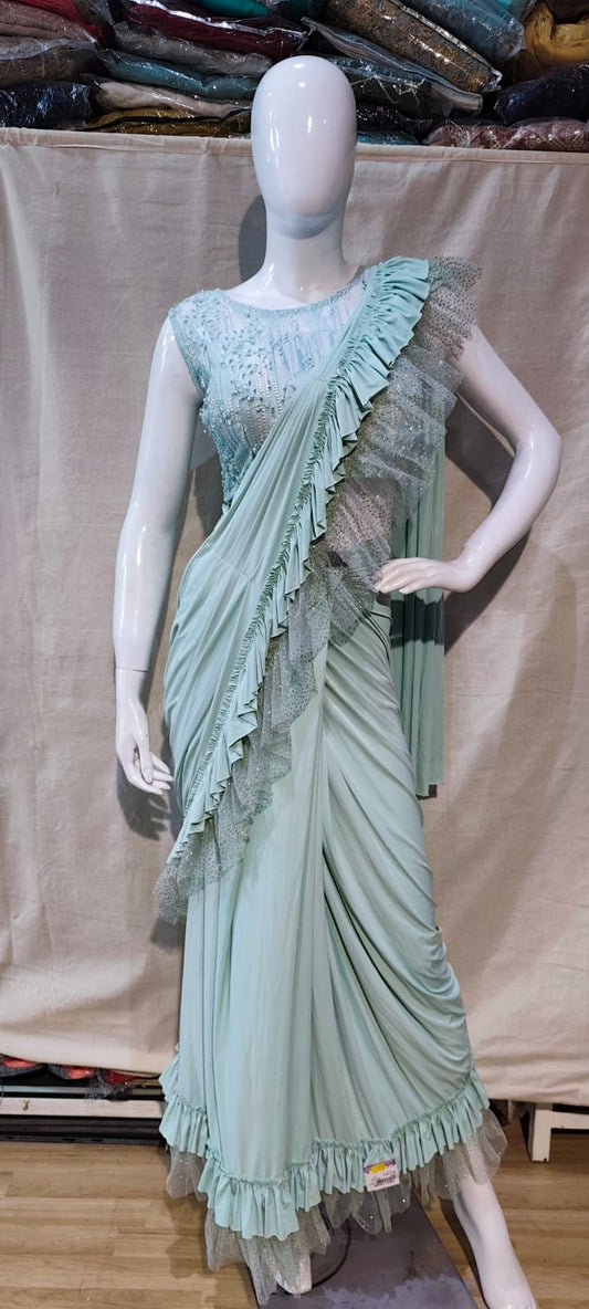 Blue ready to wear sarees