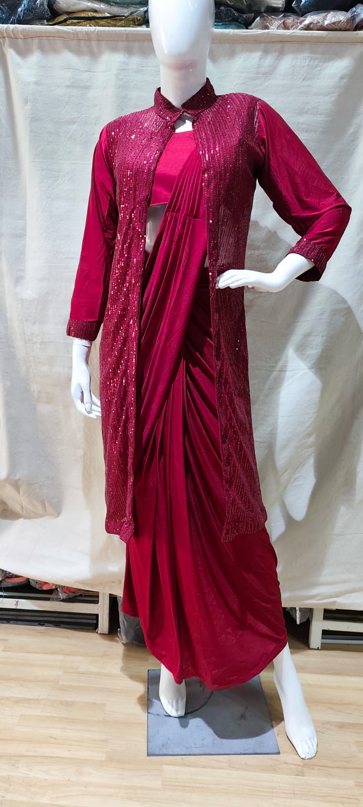 Blood Red one min sarees