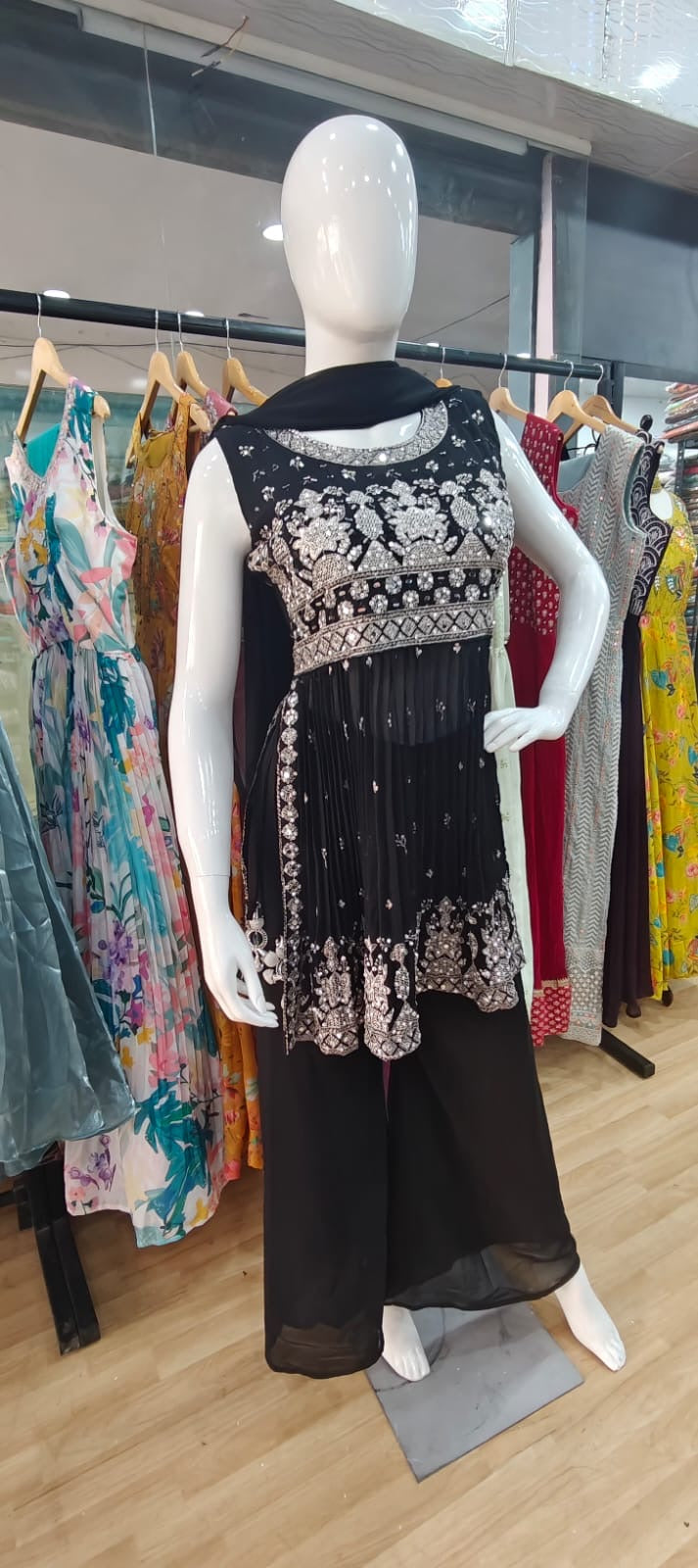 Black sharara set