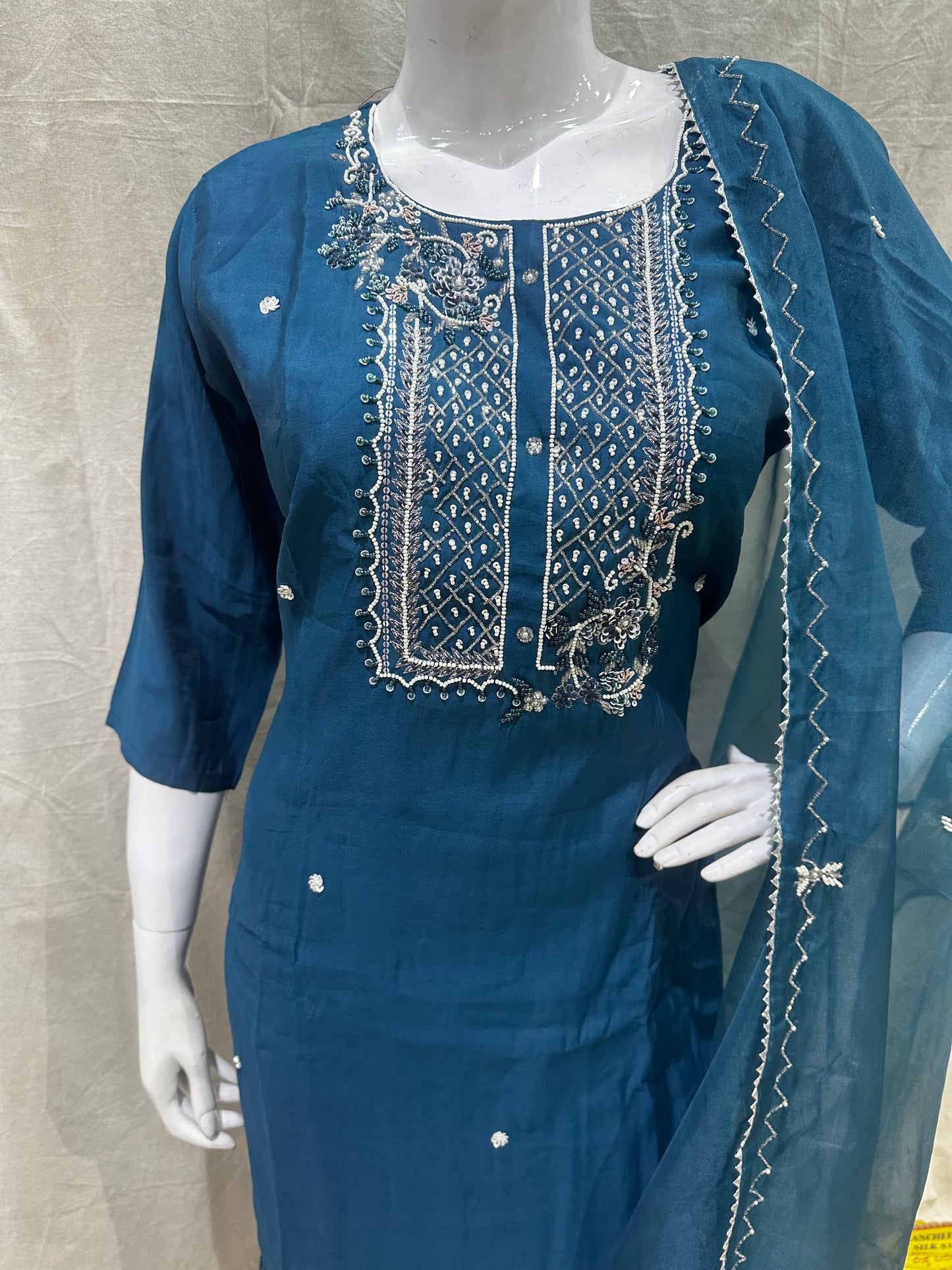 Blue plus size salwar
