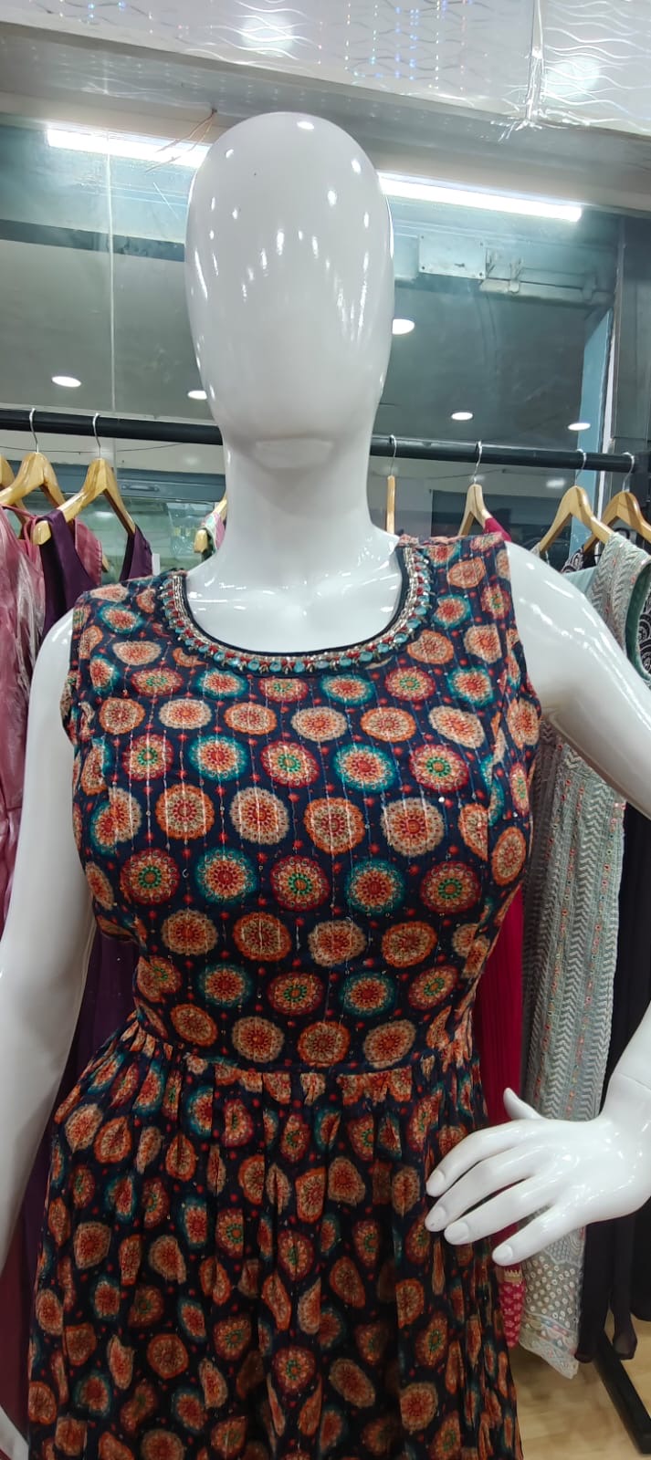 Blue floral sharara suit