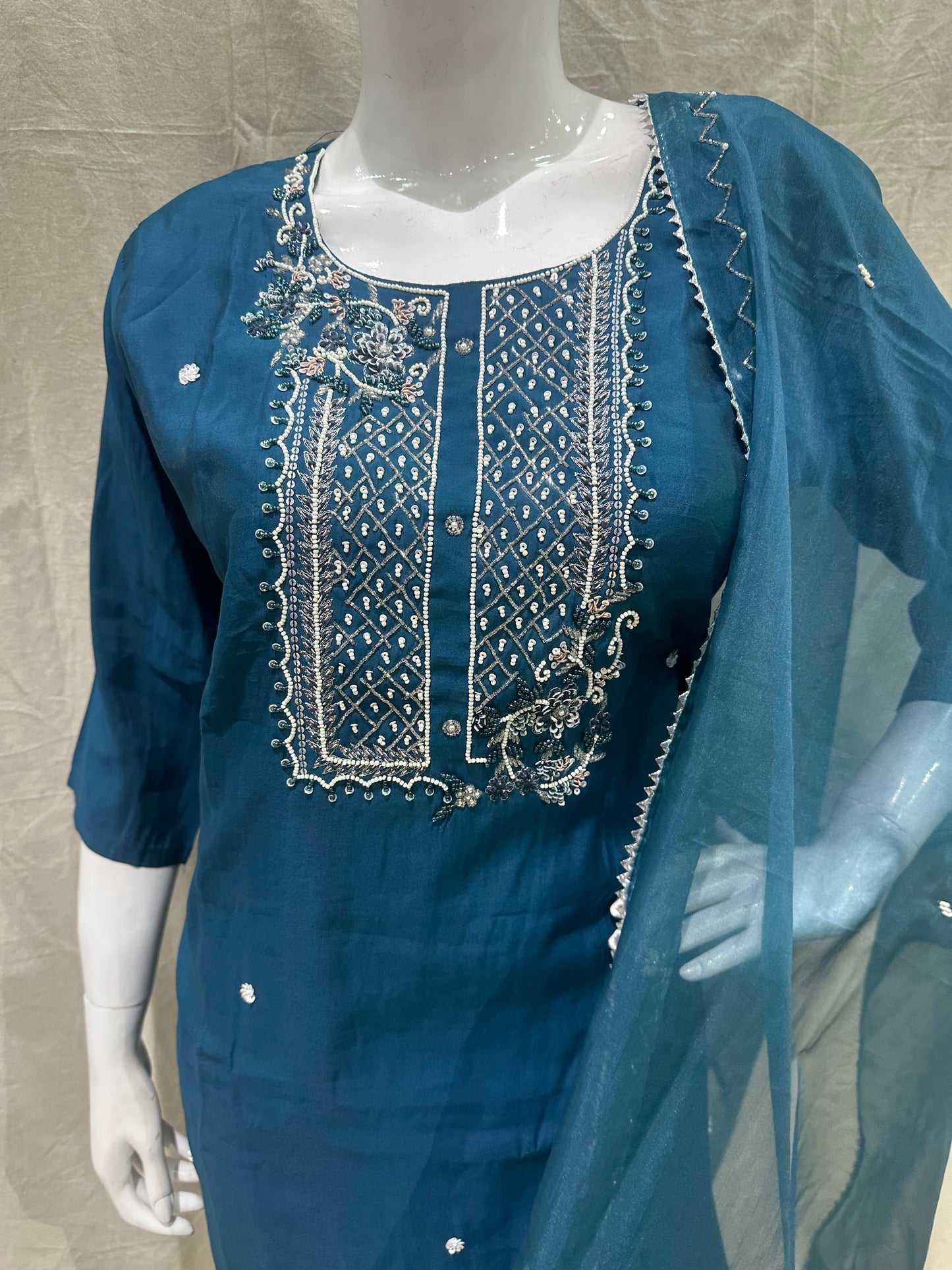 Blue plus size salwar