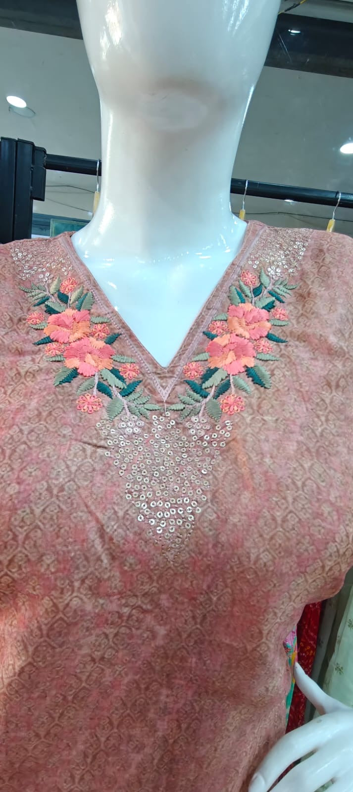 Floral Brick colored suit
