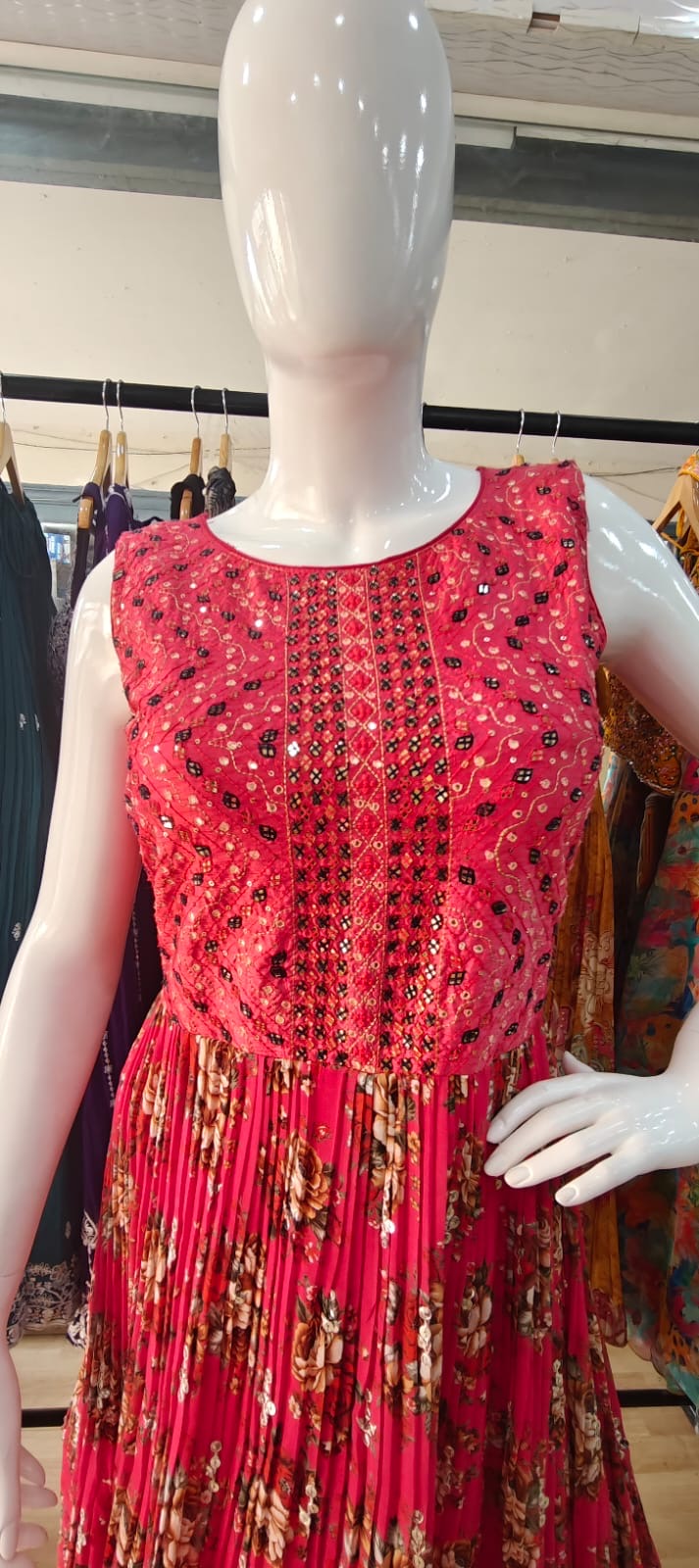 Pink floor length gown