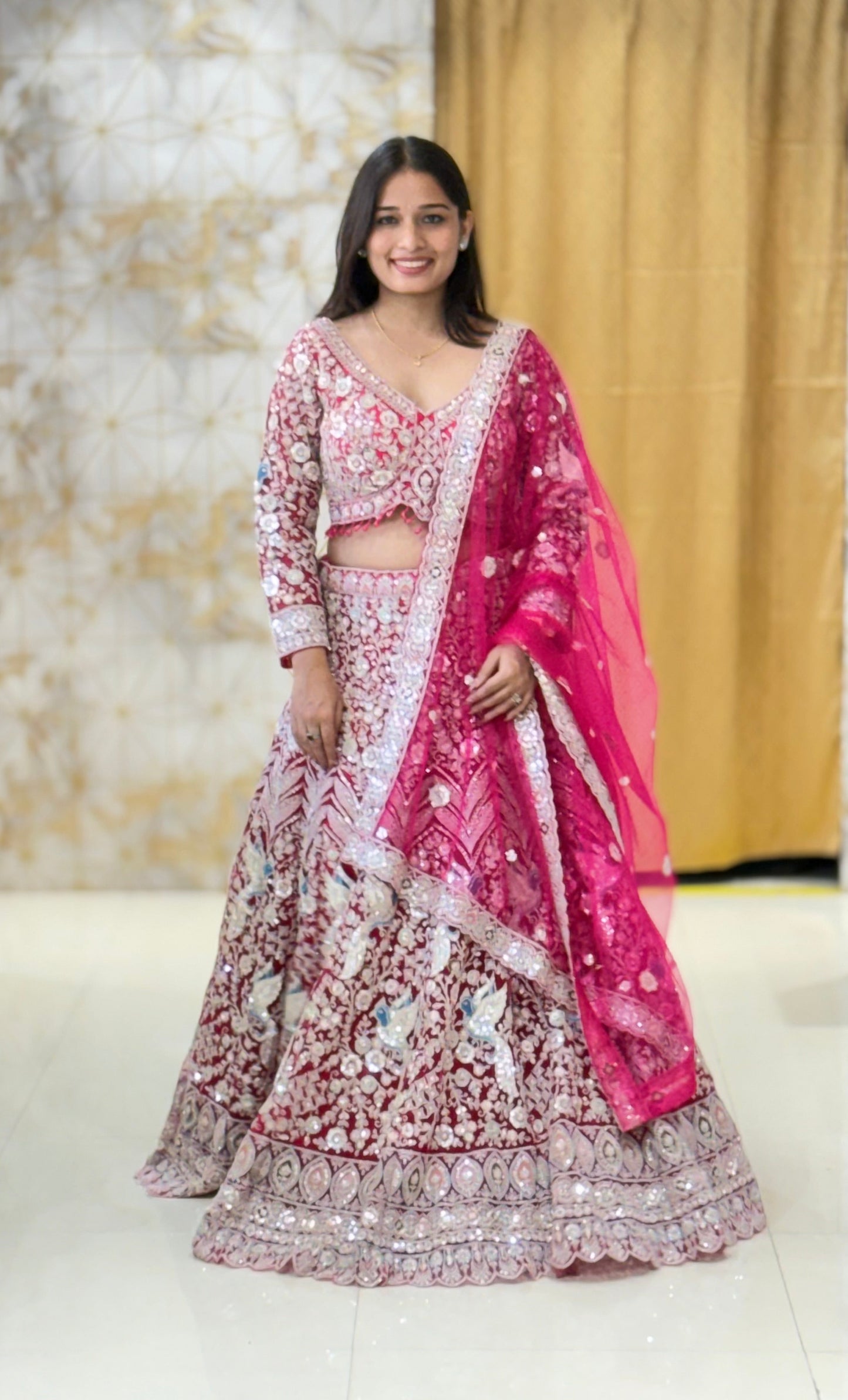 Pink bridal Lehenga