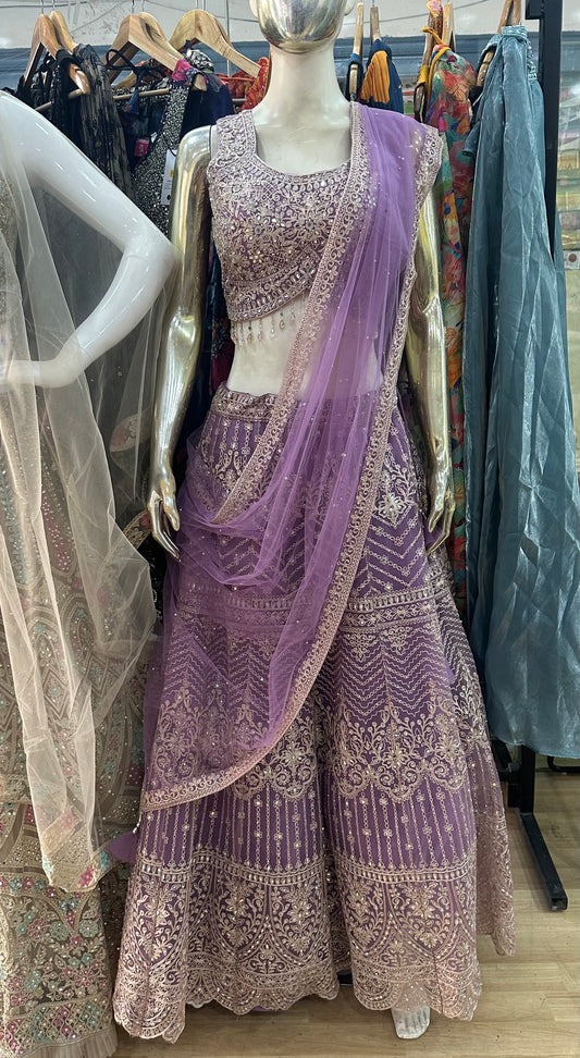 Designer lavender lehenga