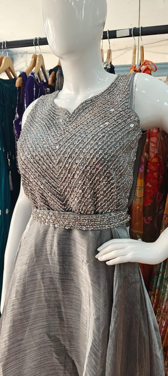 Dazzling Grey Gown