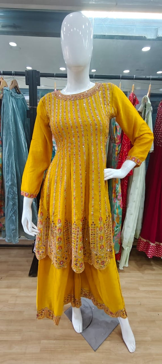 Mustard ethnic co-ord set