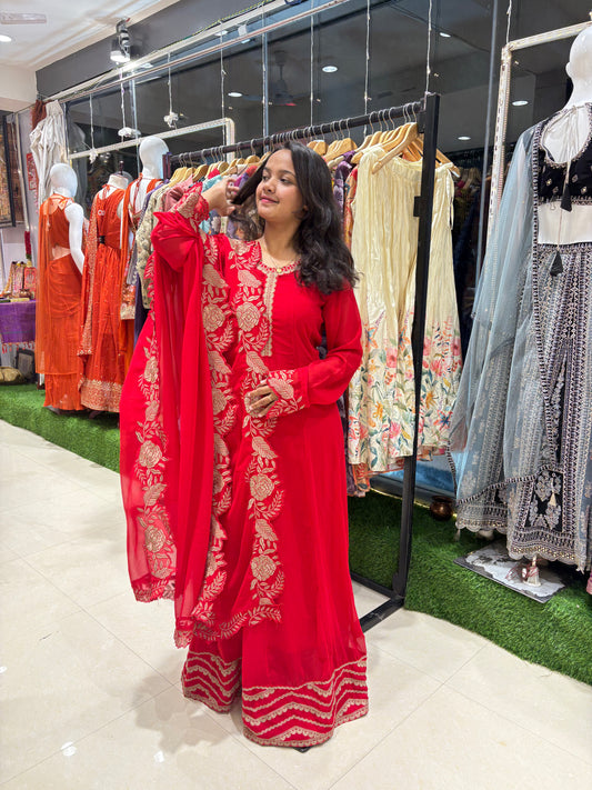 Red Anarkali