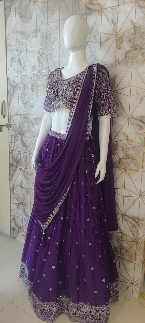 Purple lehenga