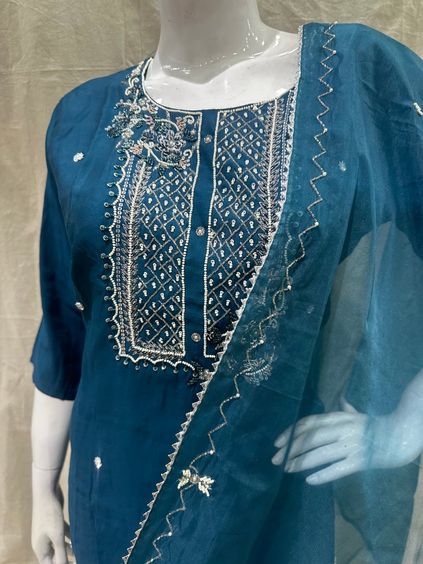 Blue plus size salwar