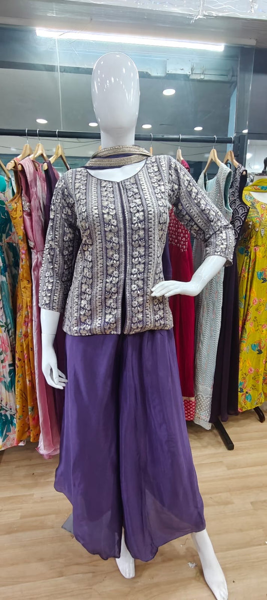 Purple Peplum set