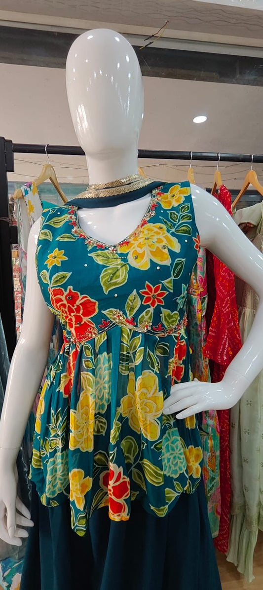 Floral peplum set