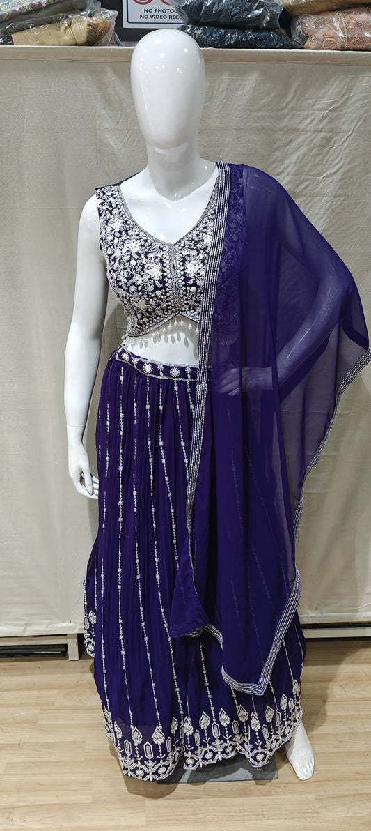 Violet lehenga set