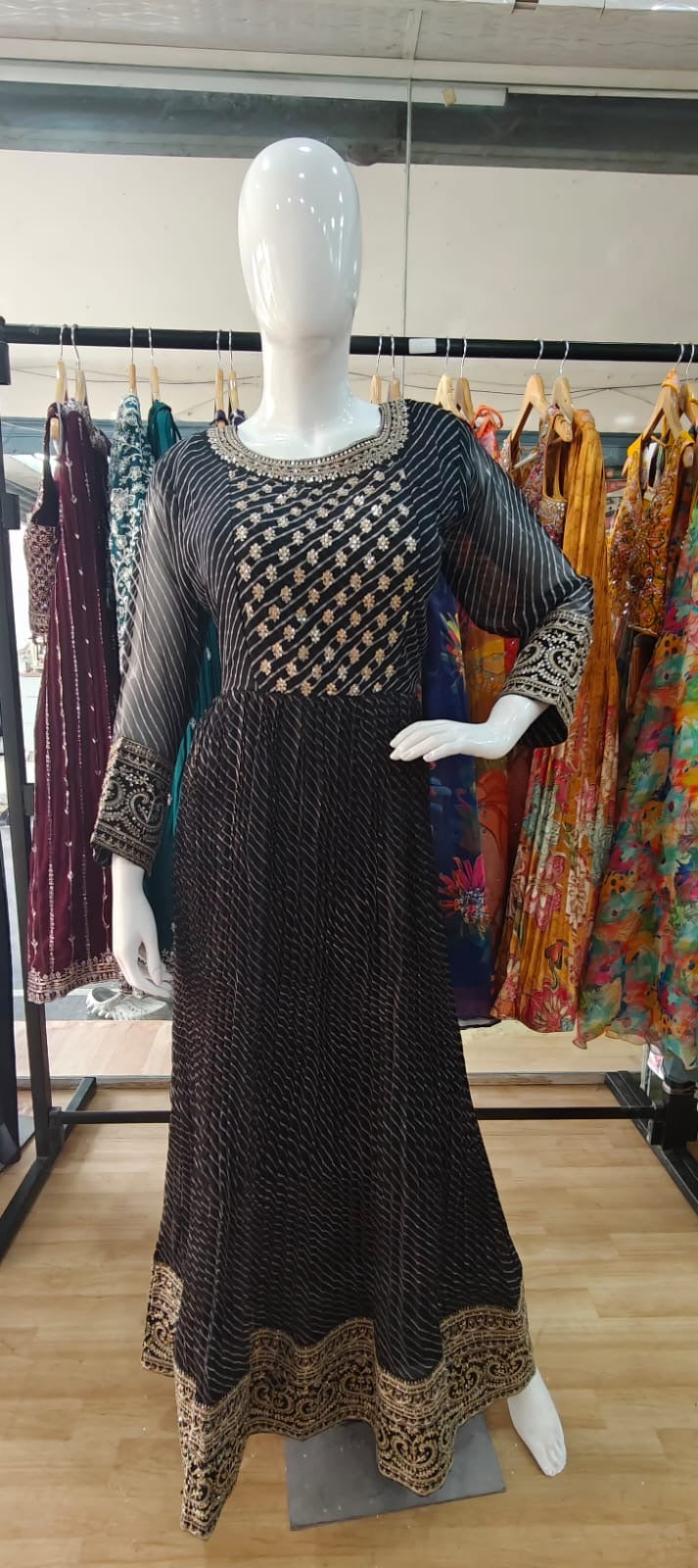 Black lehenriya Gown