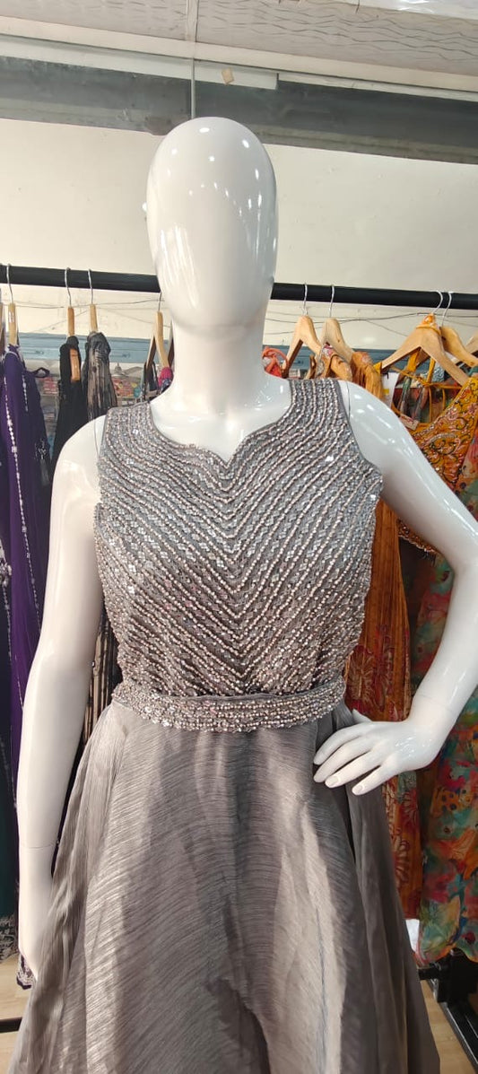 Dazzling Grey Gown