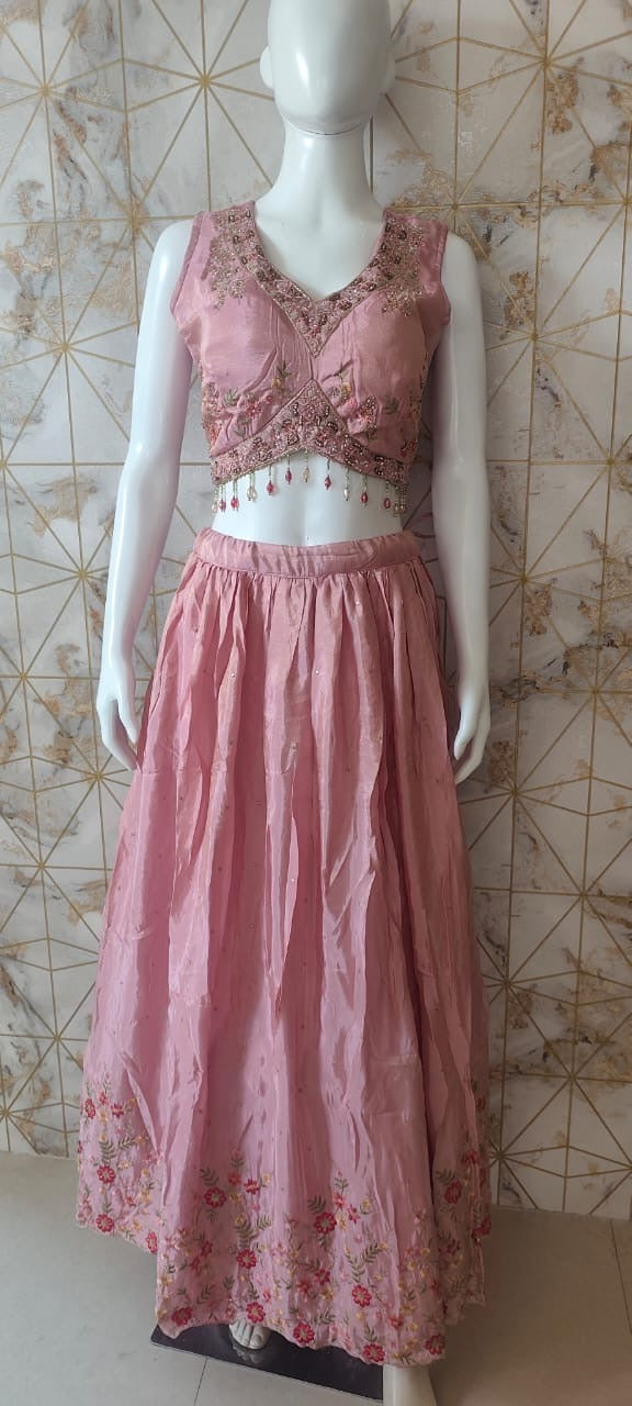 Pink lehenga classy