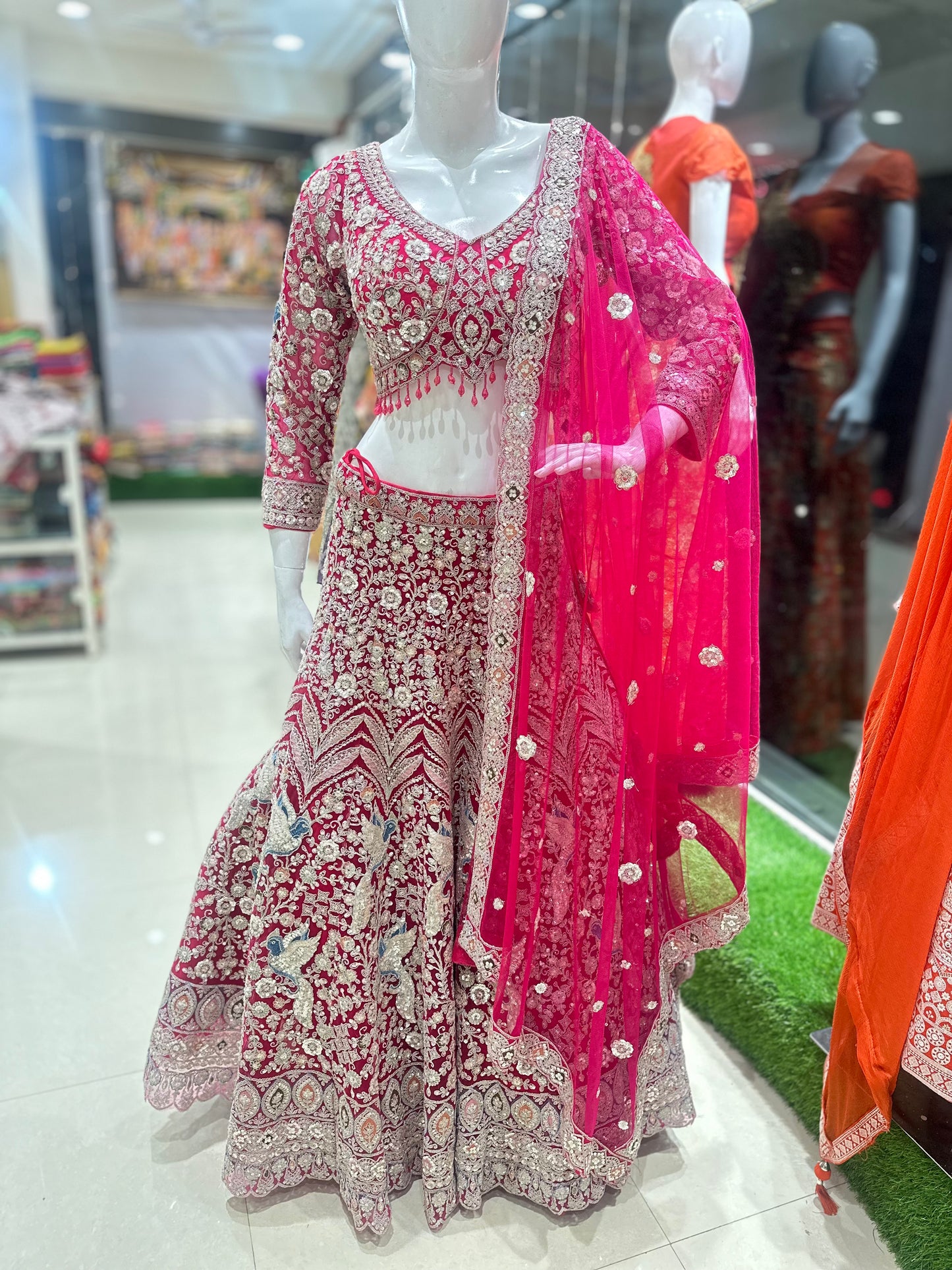 Pink bridal Lehenga
