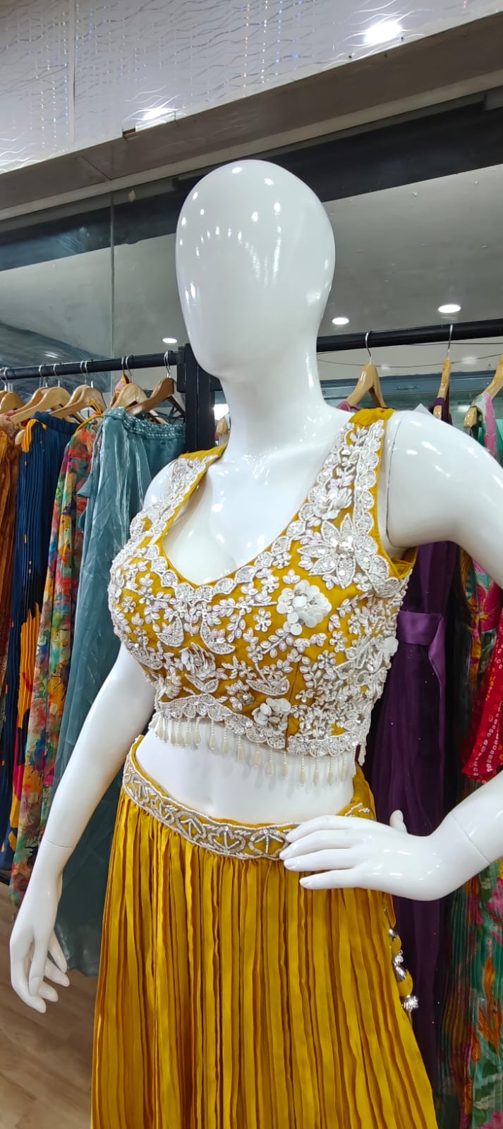 Yellow Floral Lehenga