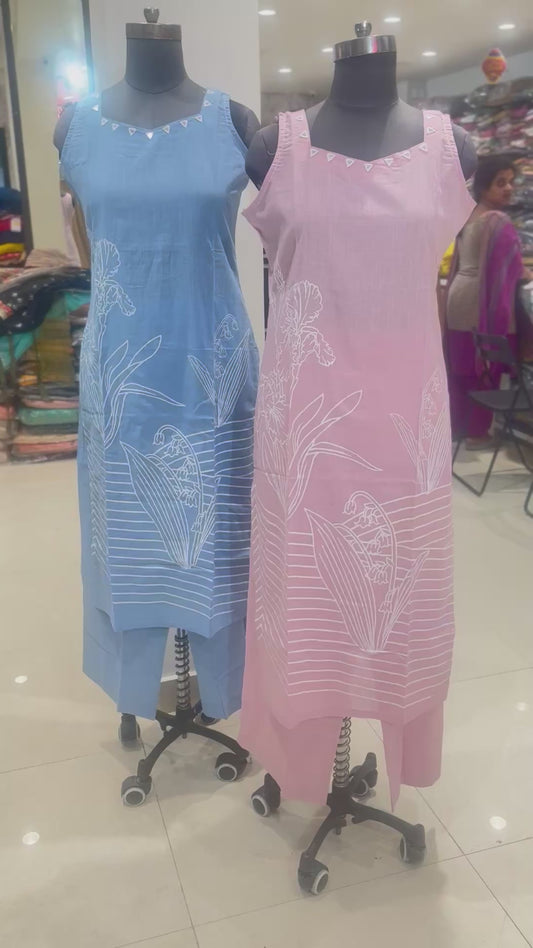 Cotton co-ord set (sleeves available inside)