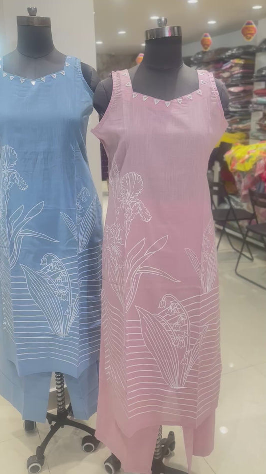 Cotton co-ord set (sleeves available inside)